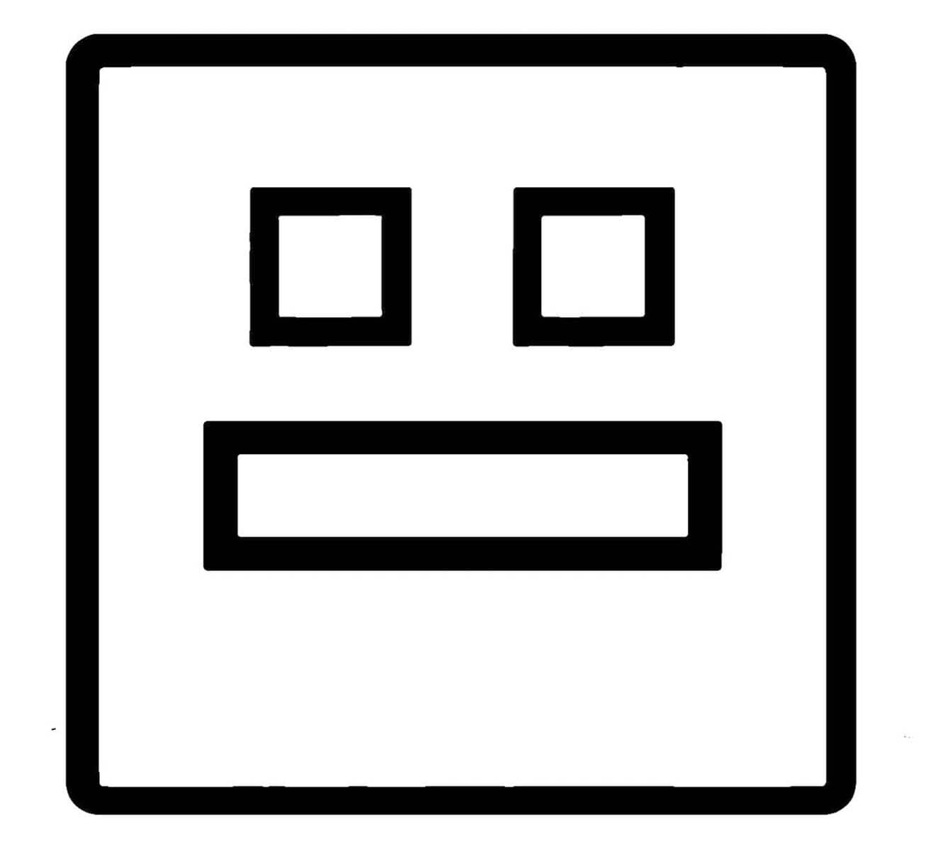 Geometry Dash Enkel Firkant fargelegging