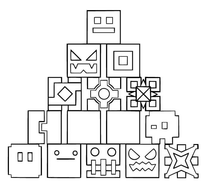 Geometry Dash Klossetårn fargelegging