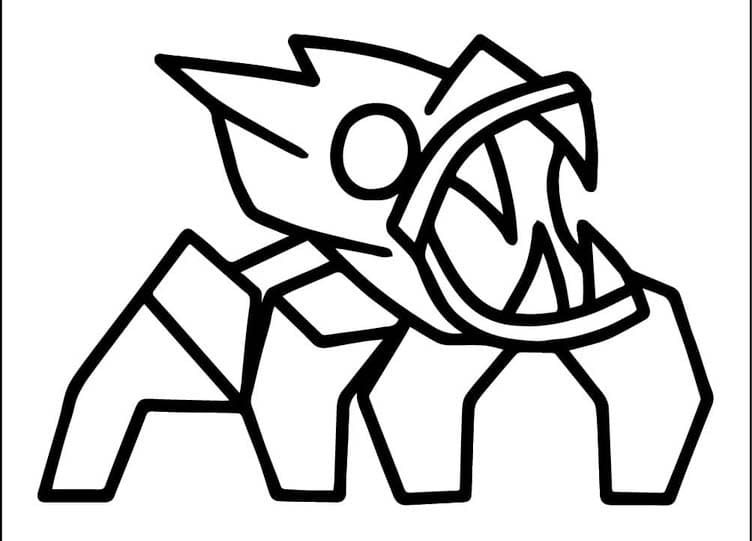 Geometry Dash Krypende Skapning fargelegging