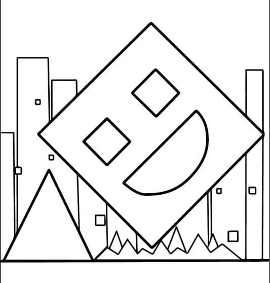 Geometry Dash Nivå Scene fargelegging