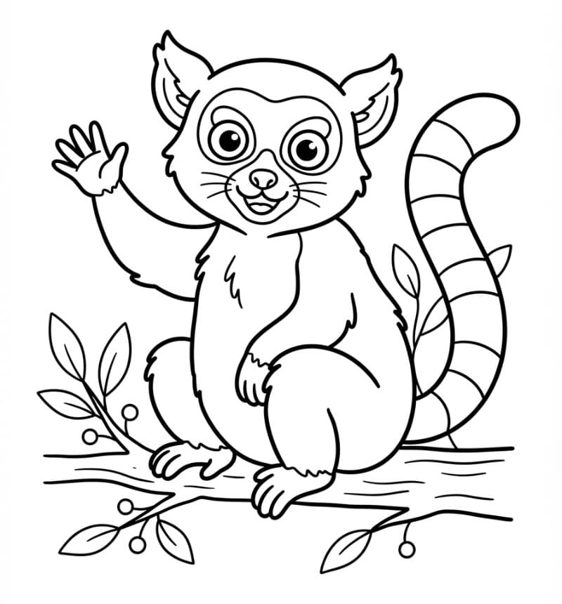 Glad lemur fargelegging