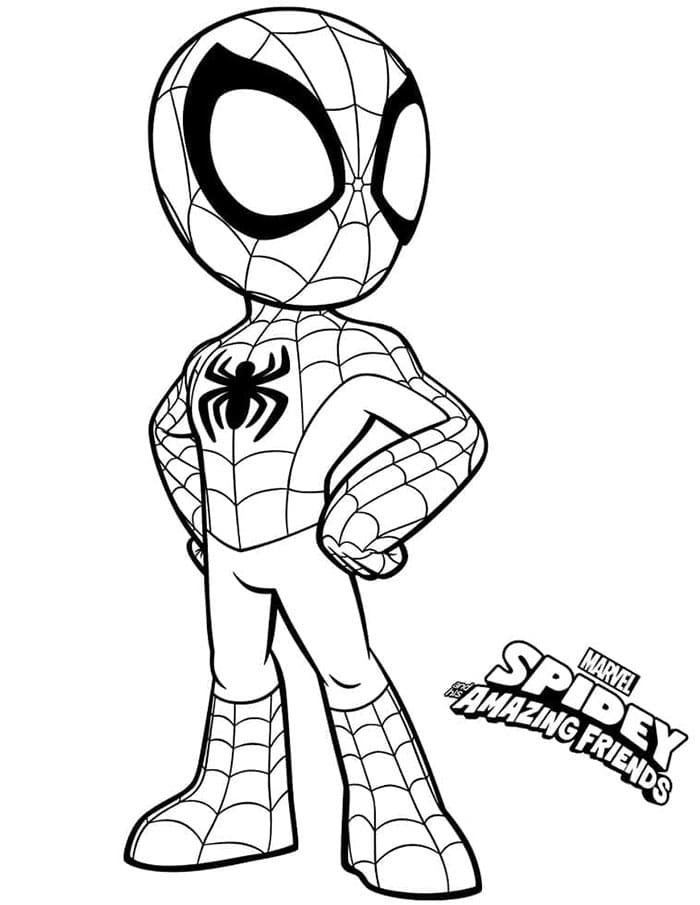 Gratis utskrivbar Spidey fargelegging