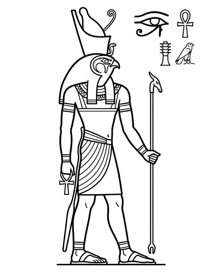 Horus-falk fargelegging