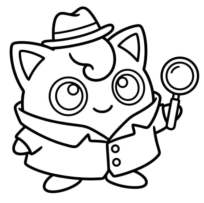 Jigglypuff detektiv fargelegging