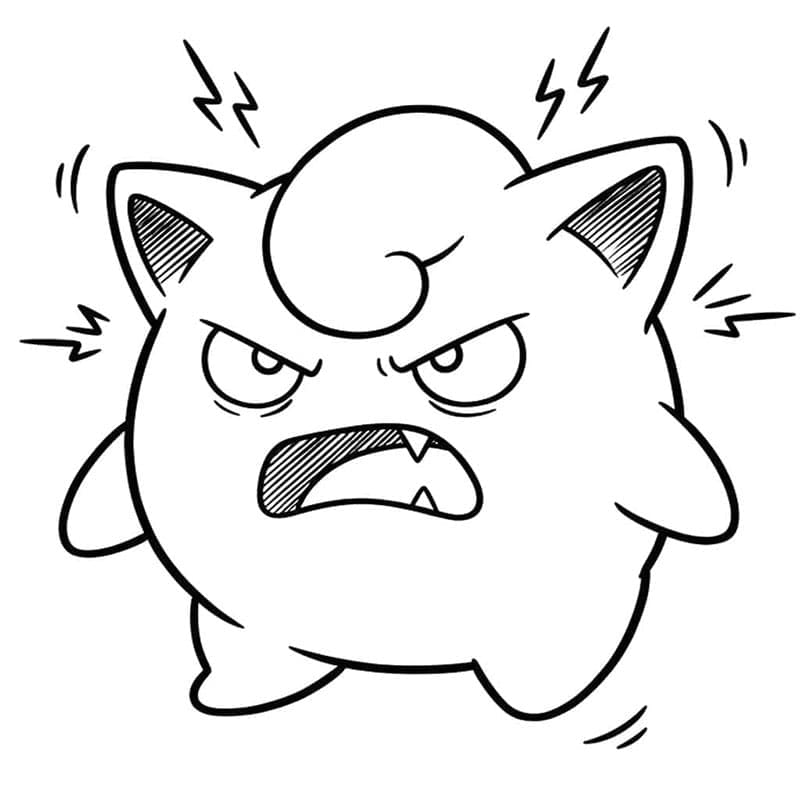 Jigglypuff holder en paraply fargelegging