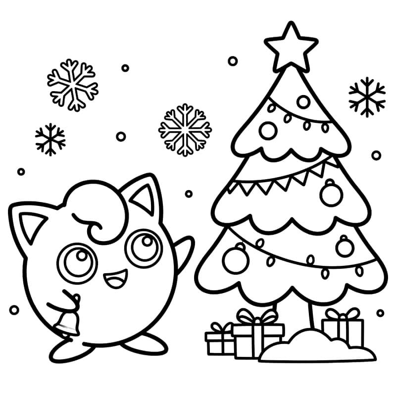 Jigglypuff og et juletre fargelegging