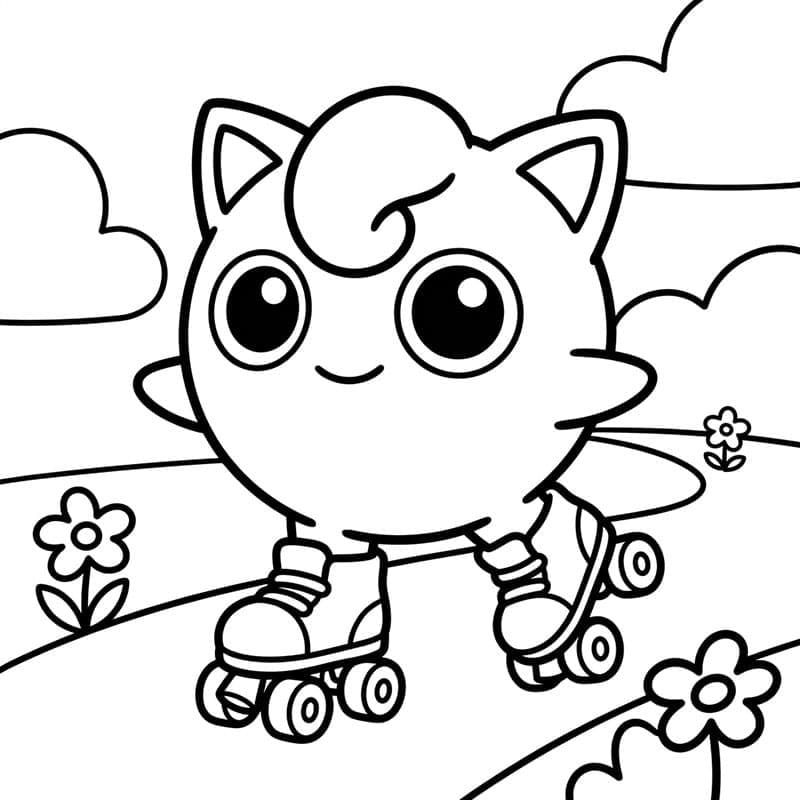 Jigglypuff og mange baller fargelegging