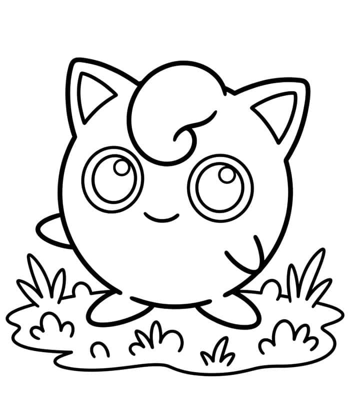 Jigglypuff på det flygende teppet fargelegging