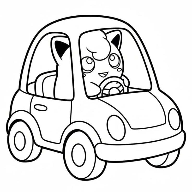 Jigglypuff sjåfør fargelegging