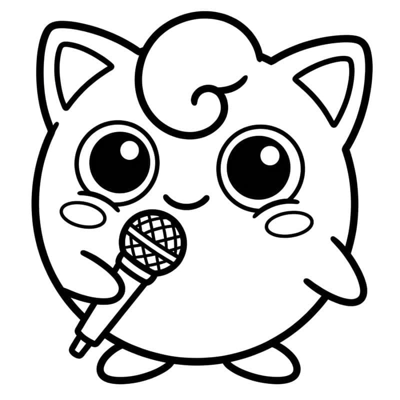Jigglypuff spiller trommer fargelegging