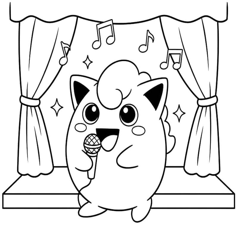 Jigglypuff synger fargelegging