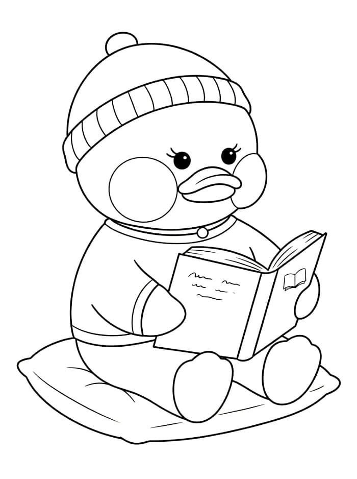 Lalafanfan Duck leser fargelegging