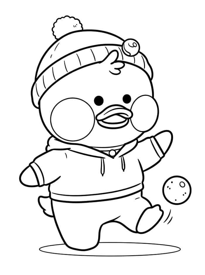 Lalafanfan Duck spiller ball fargelegging