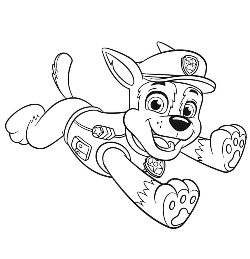 Løp Chase Paw Patrol fargelegging