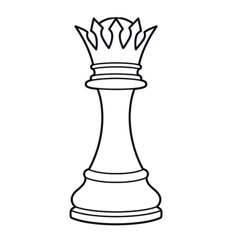 Minimalistisk sjakkdronning fargelegging