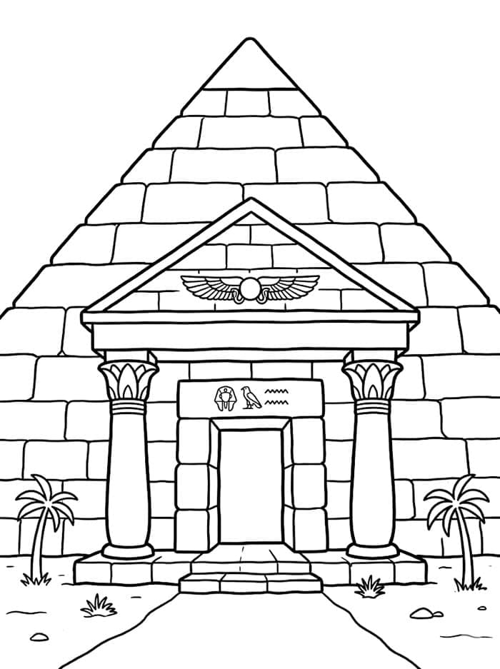 Pyramideinngangen fargelegging