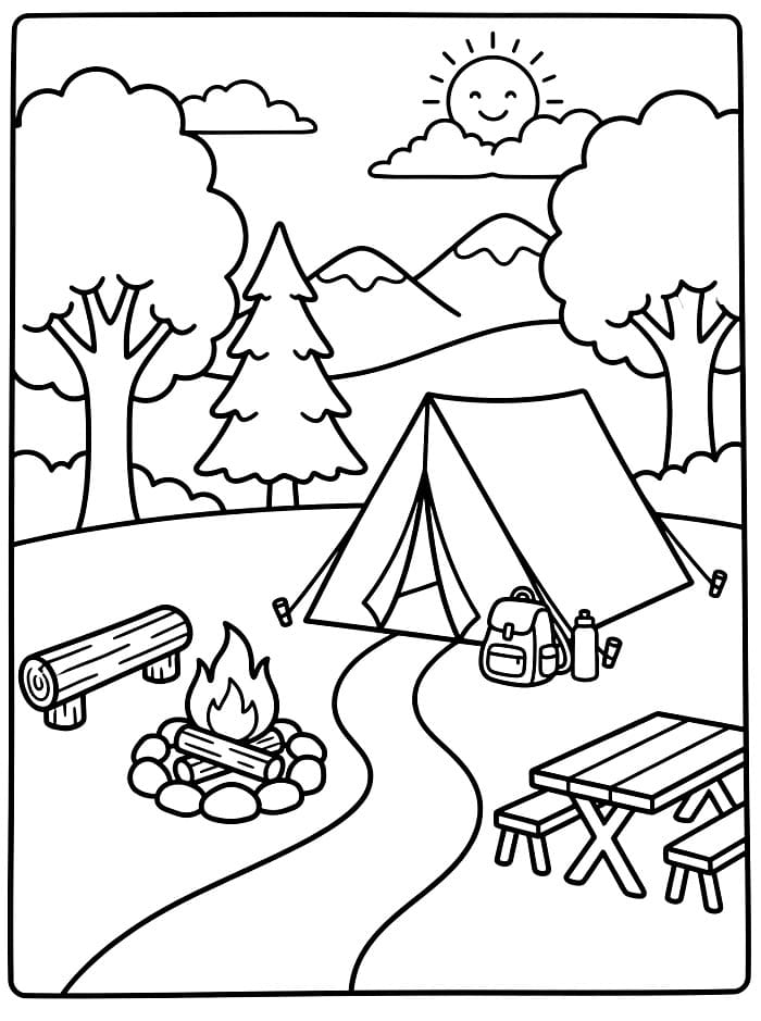 Ryddig camping fargelegging
