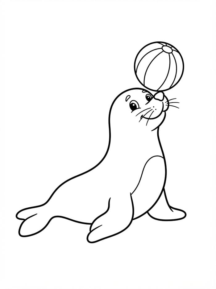 Sel og ball fargelegging