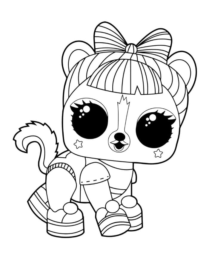 Skunk Ra-Ra LOL Pets fargelegging
