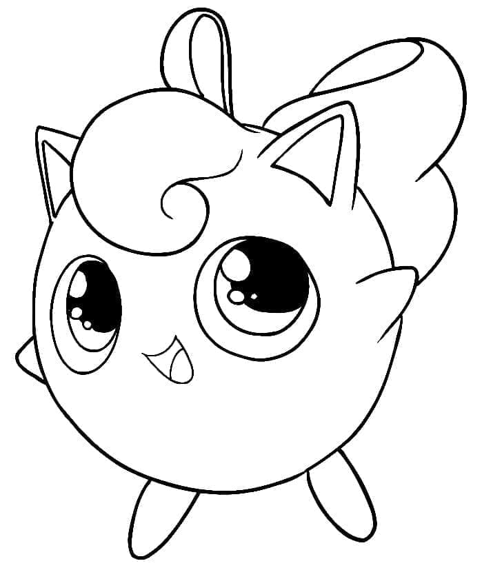 Søt Pokémon Jigglypuff fargelegging