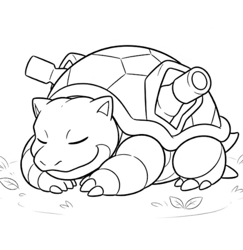 Sovende Blastoise fargelegging