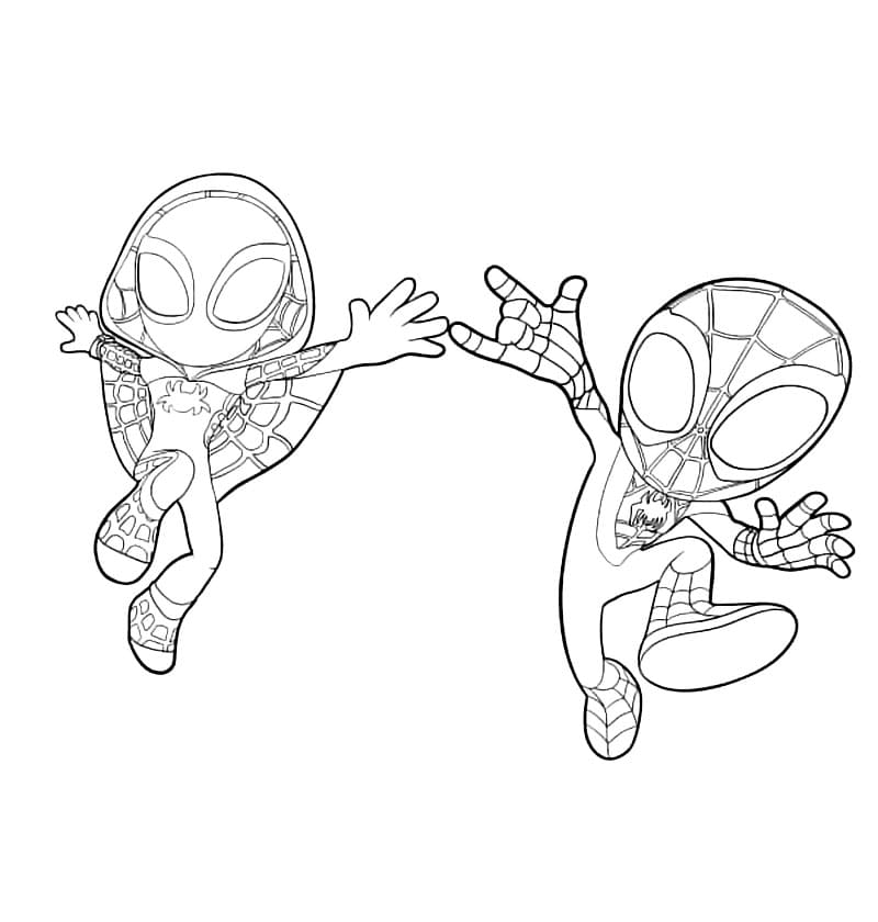 Spidey og vennens fargelegging