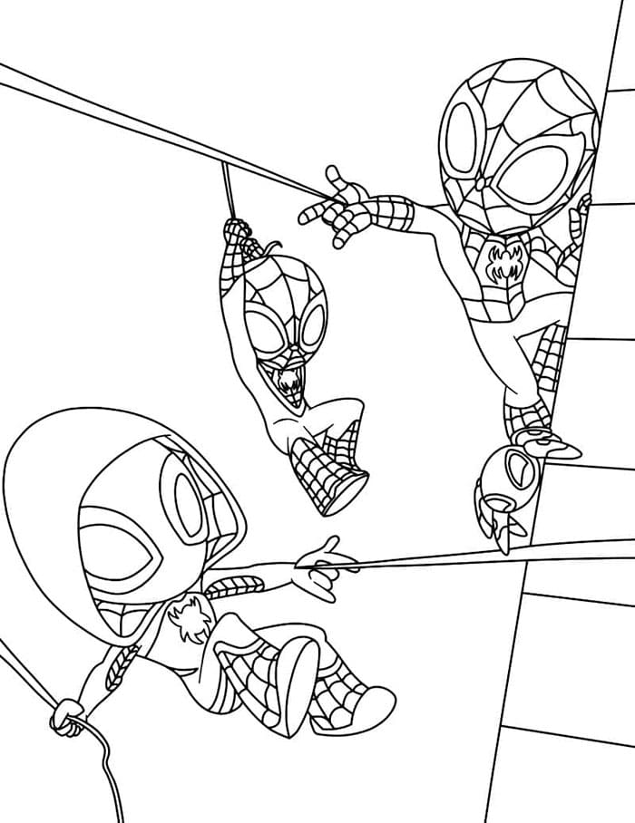 Spidey utskrift gratis fargelegging