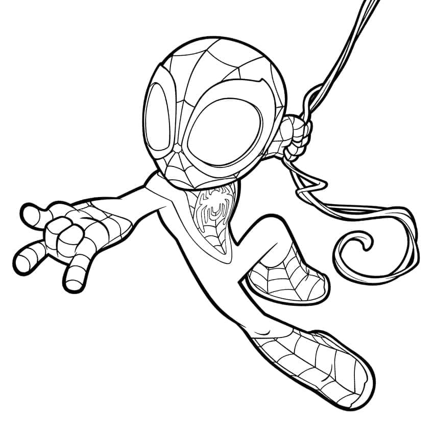 Utskrivbar Spidey fargelegging