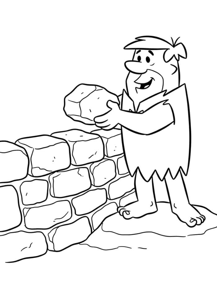 Barney Rubble bygger fargelegging