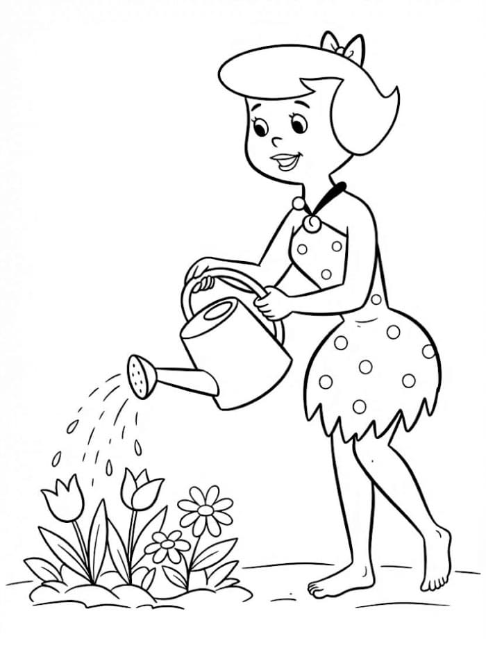 Betty Rubble vanner fargelegging