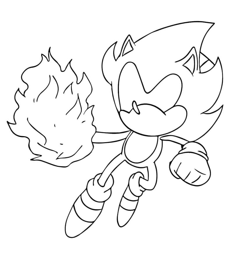 Dark Sonic bilde fargelegging