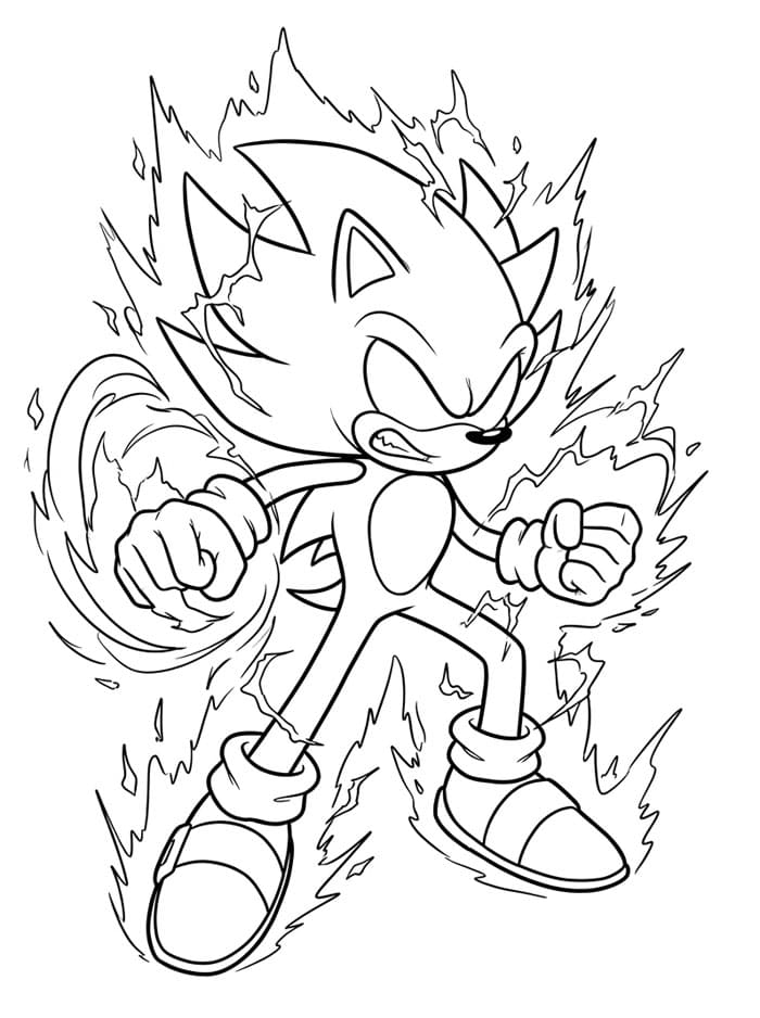 Dark Sonic kraftbilde fargelegging
