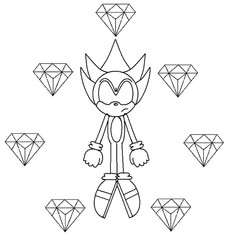 Dark Sonic med en diamant fargelegging