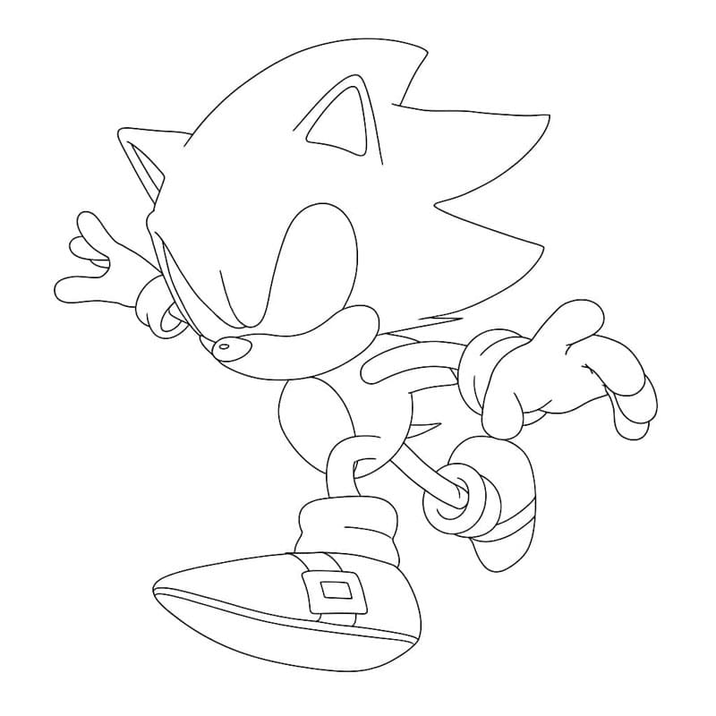 Dark Sonic skisse fargelegging