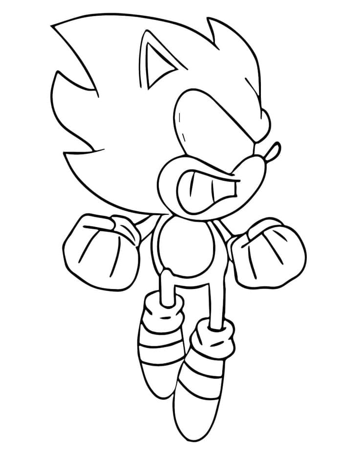 Dark Sonic utskrivbar fargelegging