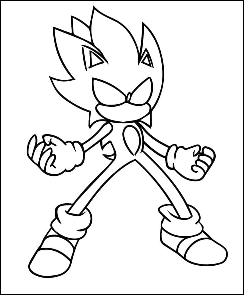 Dark Sonic veldig sint fargelegging