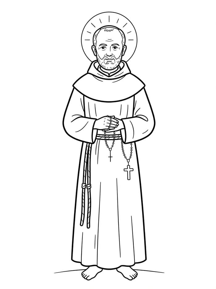 Den hellige Maximilian Kolbe fargelegging