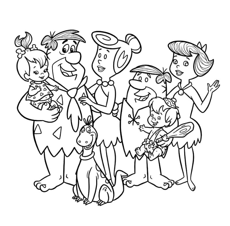 Familien Flint Fargelegging