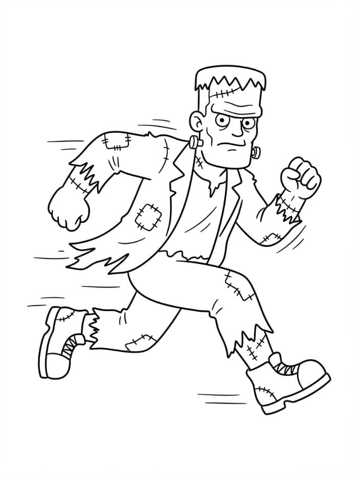 Frankenstein løper fargelegging