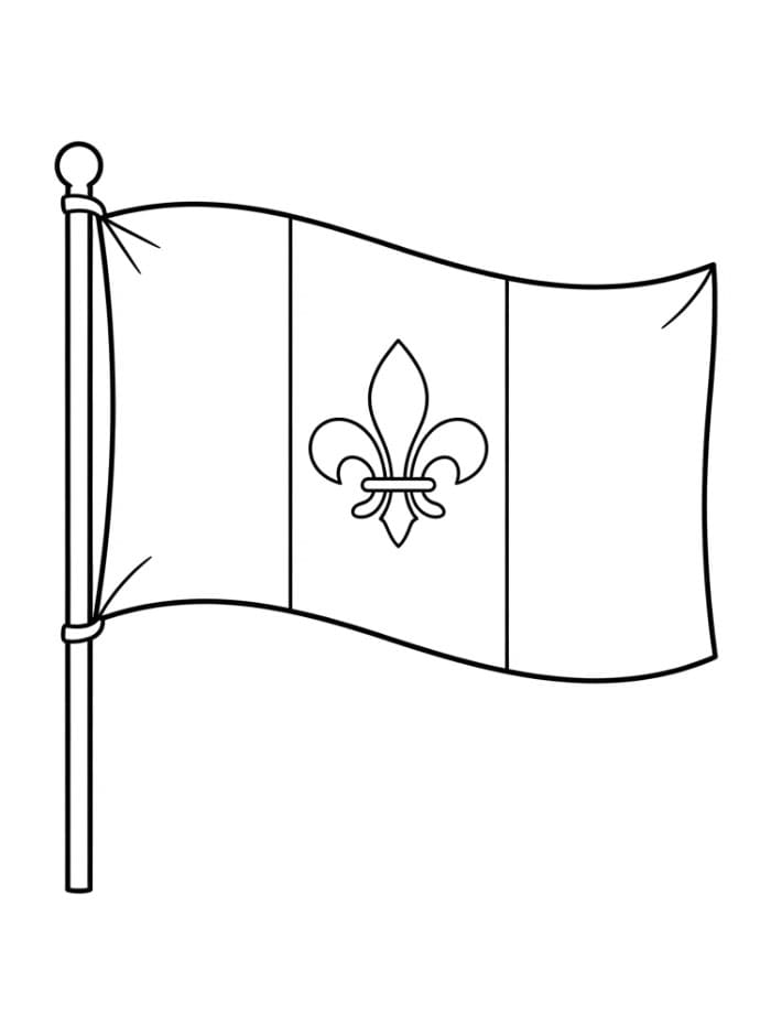 Frankrikes flagget med Fleur-de-Lis fargelegging