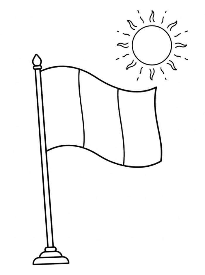 Frankrikes flagget og solskinnet fargelegging