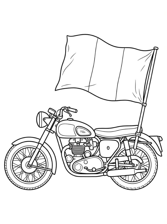 Frankrikes flagget på motorsykkelen fargelegging