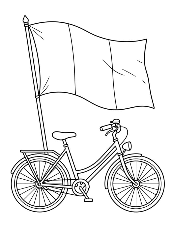 Frankrikes flagget på sykkelen fargelegging