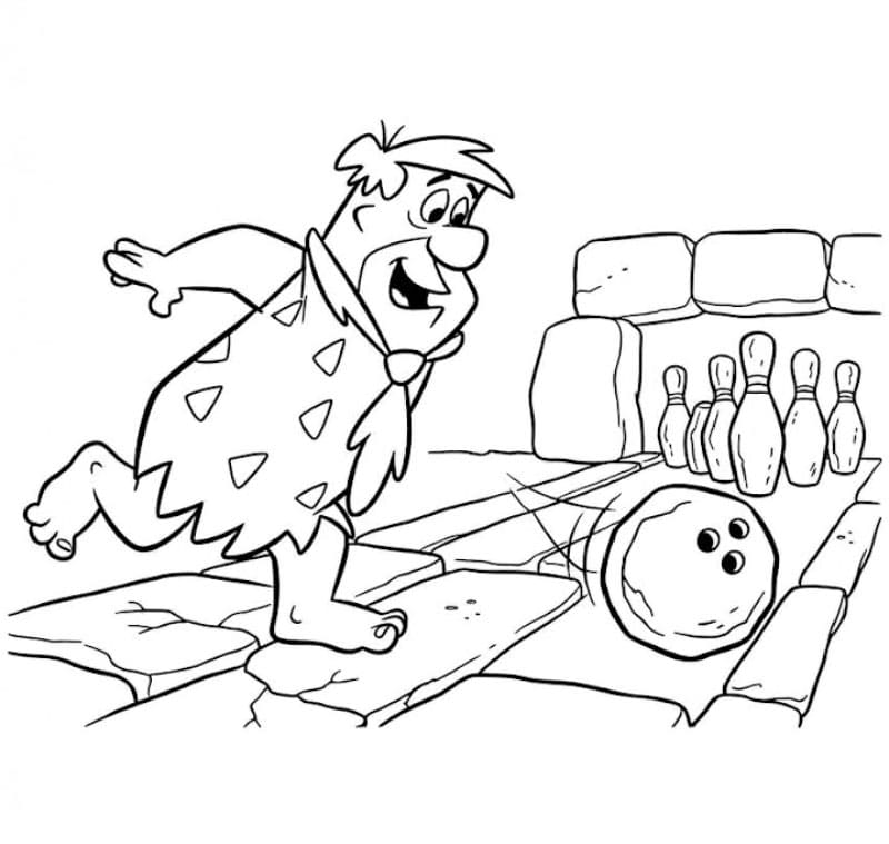 Fred Flint spiller bowling fargelegging