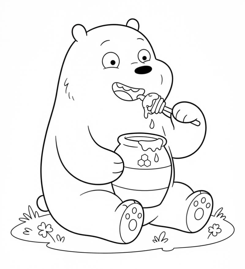 Grizzly med honning fargelegging