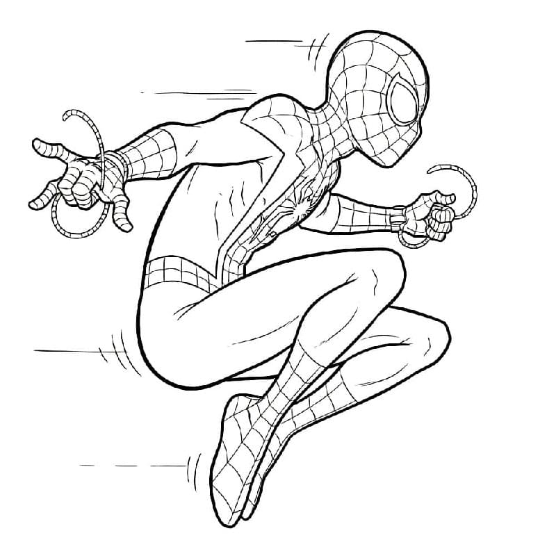 Miles Morales sett fra siden fargelegging
