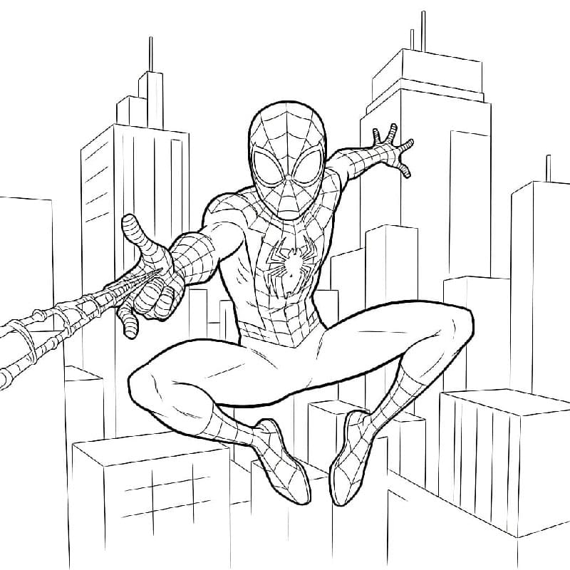Miles Morales skyter nett fargelegging