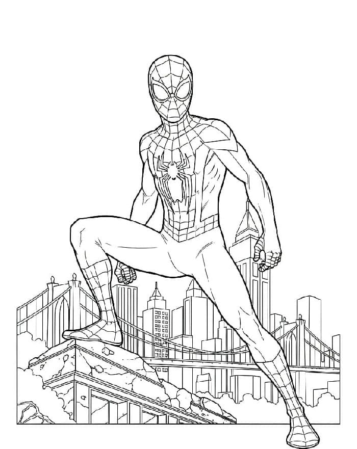 Miles Morales står enkelt fargelegging