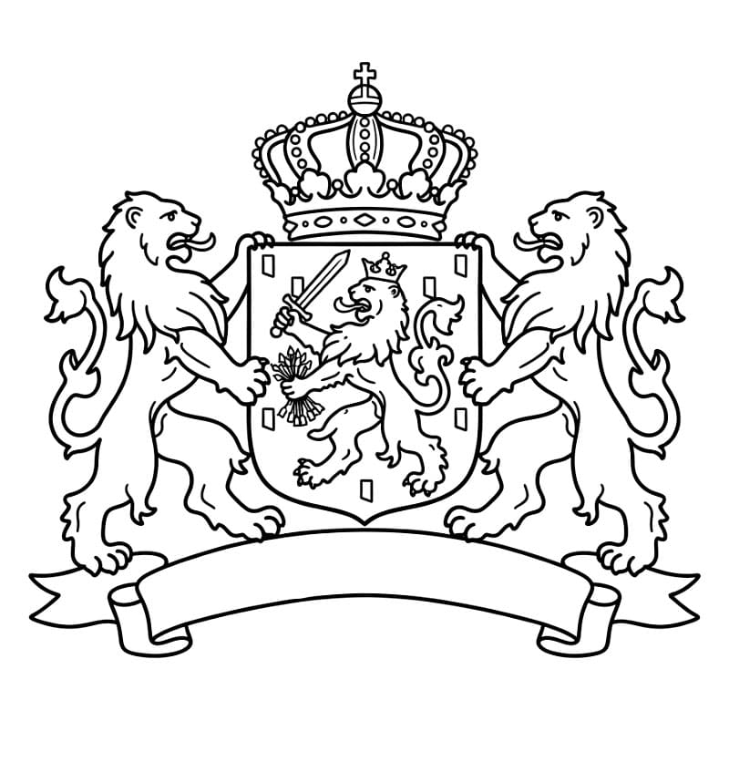Nederlands riksvåpen fargelegging