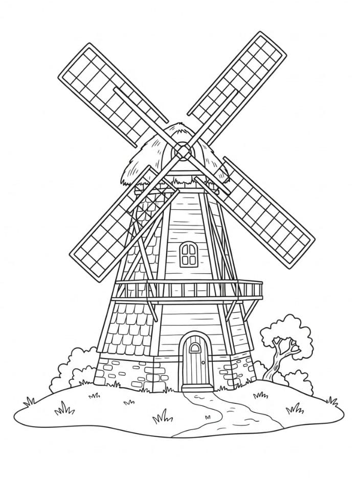 Nederlandsk vindmølle fargelegging